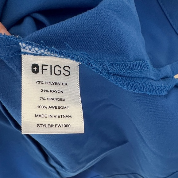 Figs Royal Blue V-Neck Scrub Top - Picture 5 of 5